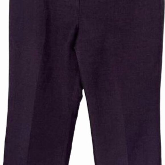 Evan Picone Pants Womens Size 14 Dress Pants Plum Lined Flat Front Straight Leg - Picture 6 of 8